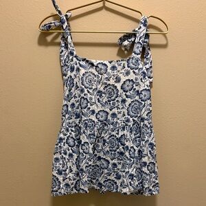 Floral Print Sleeveless Top
